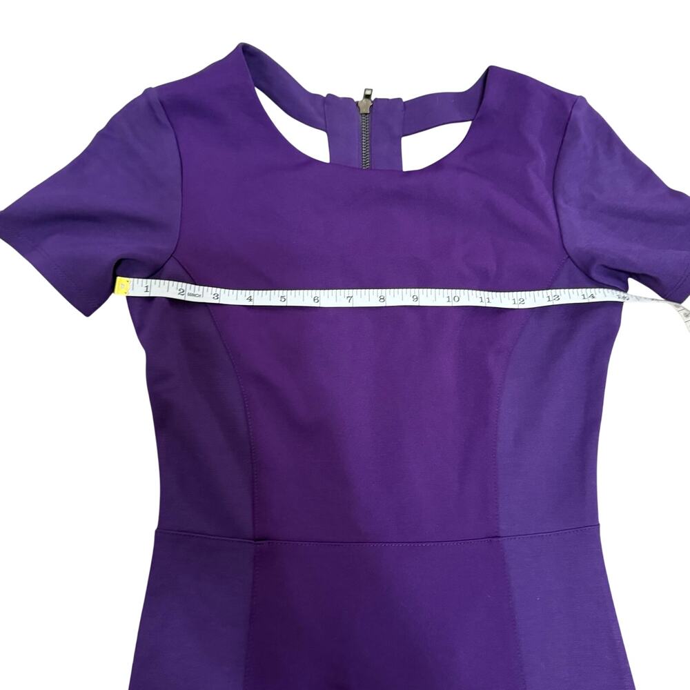 Purple fitted going out dress Y2K unbranded short sleeve cutouts in back bodycon - Picture 3 of 6